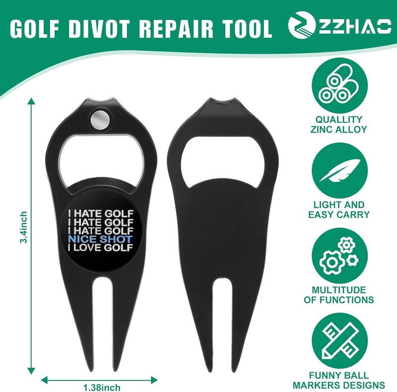 ZZHAO Golf Divot Tool and Golf Ball Marker, Divot Repair Tool，Golf Accessories for Men, Funny Gifts for Men, Tools for Men - Image 4